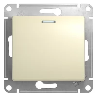 Механизм переключателя 1-клавишный Schneider Electric Glossa с подсветкой бежевый SchE GSL000263