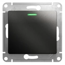 Механизм выключателя 1-клавишный Schneider Electric Glossa с подсветкой антрацит SchE GSL000713