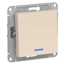 Механизм выключателя 1-клавишный Schneider Electric AtlasDesign с подсветкой бежевый SchE ATN000213