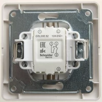 Выключатель 2-кл. СП Glossa 10А IP20 (сх. 5) 10AX в сборе перламутр. SchE GSL000652