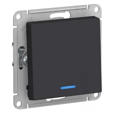 Механизм выключателя 1-клавишный Schneider Electric AtlasDesign с подсветкой карбон SchE ATN001013