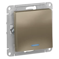 Механизм выключателя 1-клавишный Schneider Electric AtlasDesign с подсветкой шампань SchE ATN000513