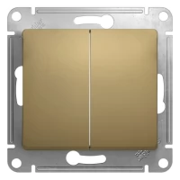 Механизм переключателя 2-клавишный Schneider Electric Glossa титан SchE GSL000465