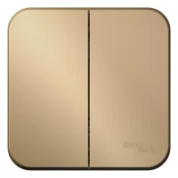 Выключатель 2-клавишный Schneider Electric Blanca 10А IP20 титан SchE BLNVA105014