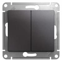 Механизм выключателя 2-клавишный Schneider Electric Glossa графит SchE GSL001351