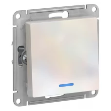 Механизм выключателя 1-клавишный Schneider Electric AtlasDesign с подсветкой жемчужный SchE ATN000413