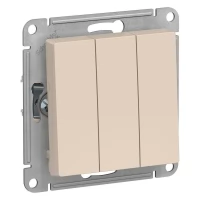 Механизм выключателя 3-клавишный Schneider Electric AtlasDesign бежевый SchE ATN000231
