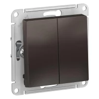 Механизм переключателя Schneider Electric AtlasDesign 2-клавишный мокко SchE ATN000665