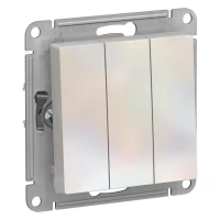 Механизм выключателя 3-клавишный Schneider Electric AtlasDesign 10А IP20 жемчужный SchE ATN000431