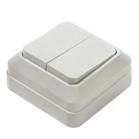 Выключатель 2-клавишный IN HOME BOLLETO белый 7023 4680005959761