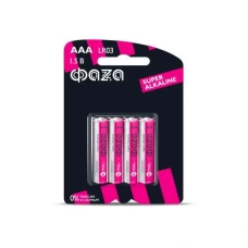 Элемент питания алкалиновый LR03 Super Alkaline BL-4 (упаковка 4 шт) ФАZА 5000254