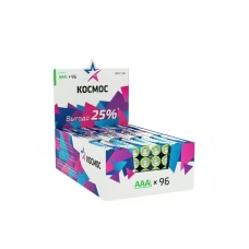 Элемент питания алкалиновый LR03 (упаковка 96 шт) Космос KOCLR03_96BOX