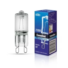 Лампа галогенная 60Вт капсула G9 2850К 240В прозр. Camelion 5555