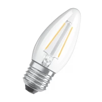 Лампа светодиодная филаментная LED STAR CLASSIC B 60 5W/827 5Вт свеча 2700К теплый белый E27 600лм 220-240В прозр. стекло OSRAM 4058075212398