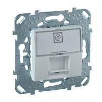 Механизм розетки компьютерной 1-м СП Unica RJ45 белый SchE MGU5.421.18ZD
