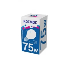 Лампа накаливания A50/A55 75Вт E27 220-240В мат. КОСМОС LKsmSt55Fr75E27v2