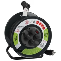 Удлинитель силовой RMx-4es-3x1,5-40m-IP44(KG) на метал. катушке с/з 4гнезда 40м КГ 3х1,5 Эра Б0046848