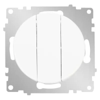 Механизм выключателя 3-клавишный OneKeyElectro Florence 10А IP20 белый 2172780