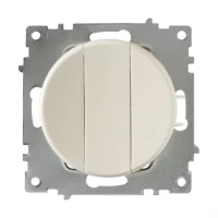 Механизм выключателя 3-клавишный OneKeyElectro Florence 10А IP20 бежевый 2172803