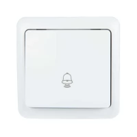 Кнопка звонка 1-кл. 1п ОП Viola 10А IP20 белый LEZARD 751-0200-103