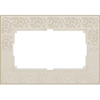 Рамка для двойной розетки (слоновая кость) WL05-Frame-01-DBL-ivory