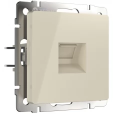 Телефонная розетка  RJ-11 (слоновая кость) WL03-RJ-11-ivory