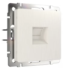 Телефонная розетка  RJ-11 (перламутровый рифленый) WL13-RJ-11